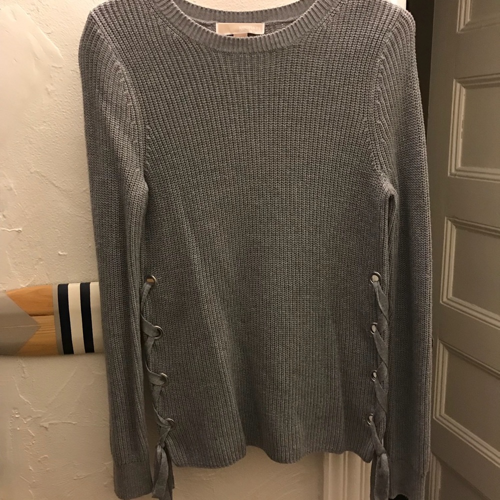 Gray Michael Kors Tie Side Sweater